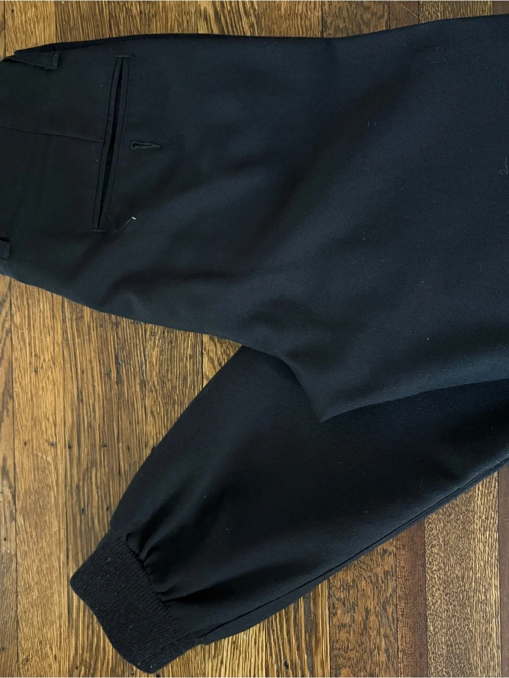 Men's J Crew Wool Black Jogger Dress Pants